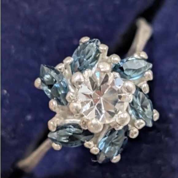 Jewelry - Elegant Silver 925 and Blue Gemstone Ring